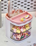 2 Layers Cute Children's Hair Accessories Storage Box